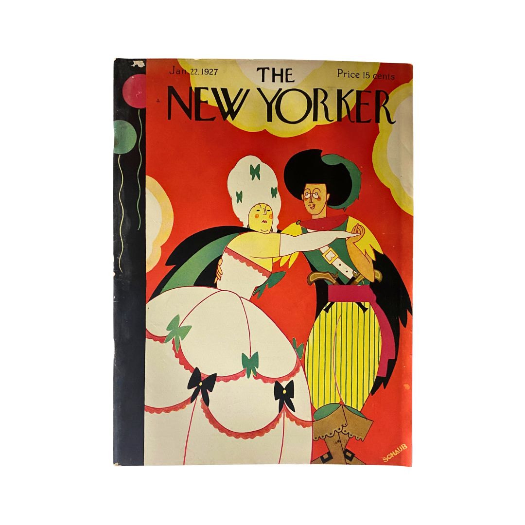 Cover of The New Yorker, January 22, 1927, featuring artwork by Andre de Schaub
