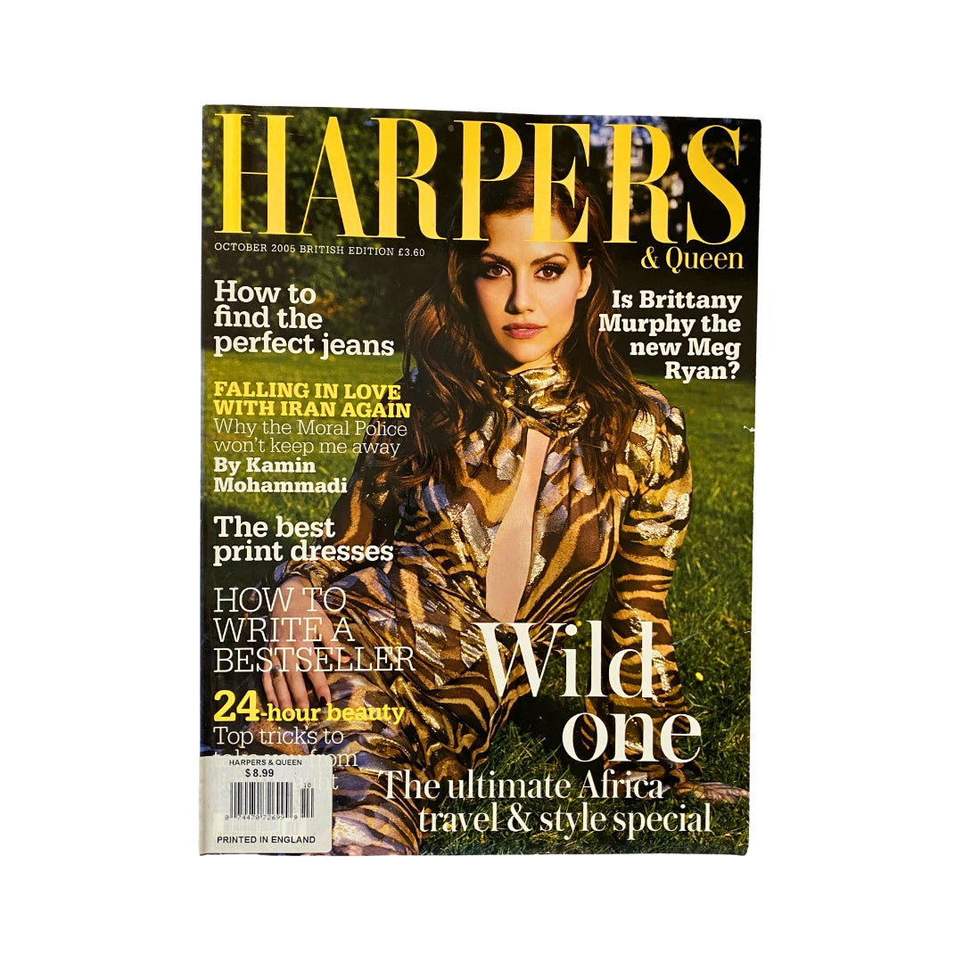 Harpers & Queen British Edition Magazine October 2005 featuring Brittany Murphy on the cover, showcasing a stylish fashion theme and cultural insights from the mid-2000s.