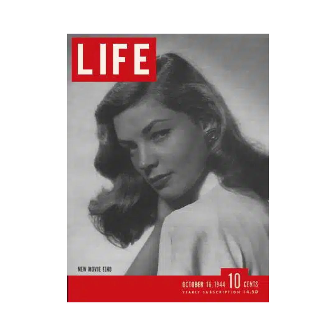 Life Magazine October 16, 1944 - Lauren Bacall Cover & 8th Air Force Features