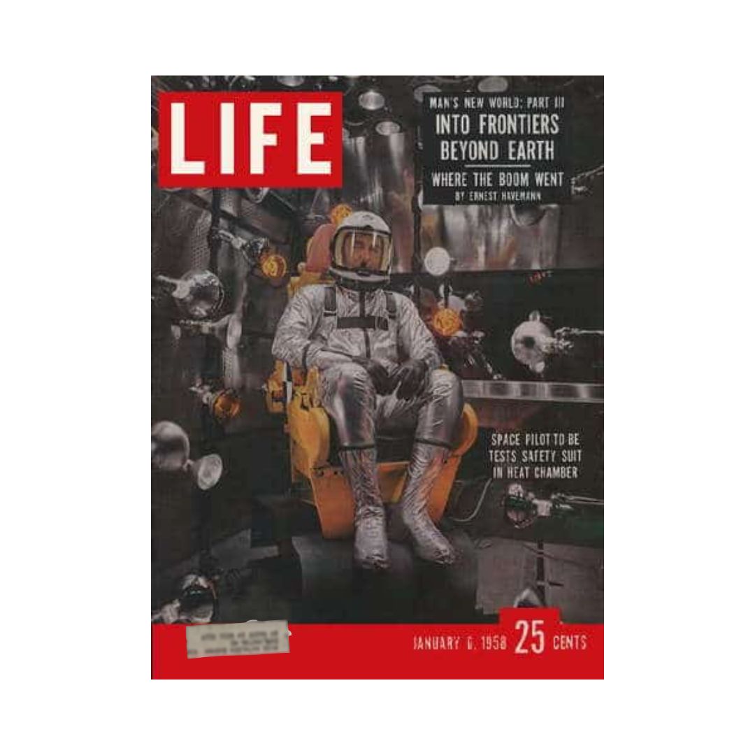Life Magazine January 6, 1958 Space Suit Testing, Cold War Milestone, Aerospace Insights