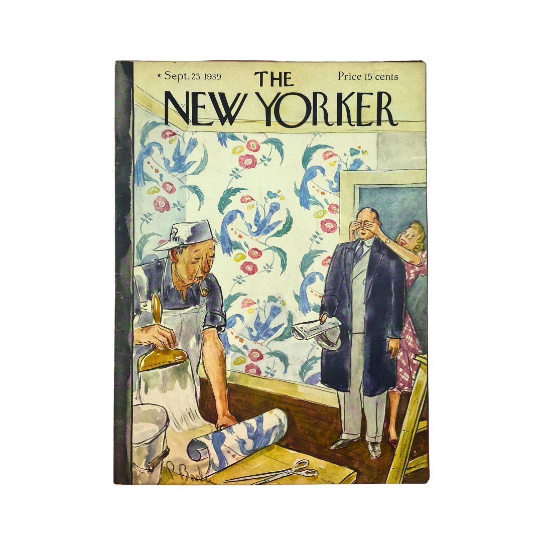 Cover of The New Yorker, September 23, 1939, featuring an illustration by Perry Barlow, VG condition