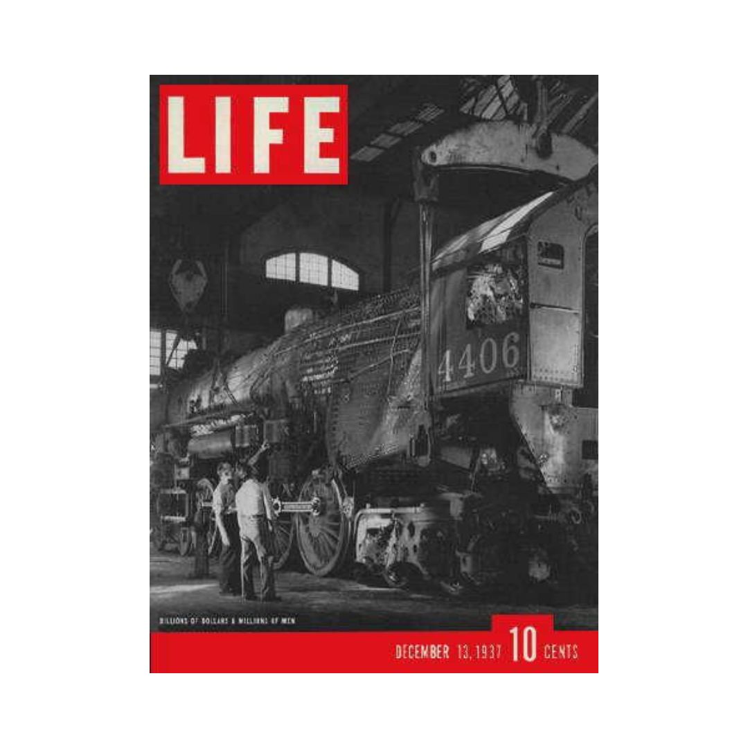 Life Magazine December 13, 1937: U.S. Railroads, Trains, Locomotives & American History