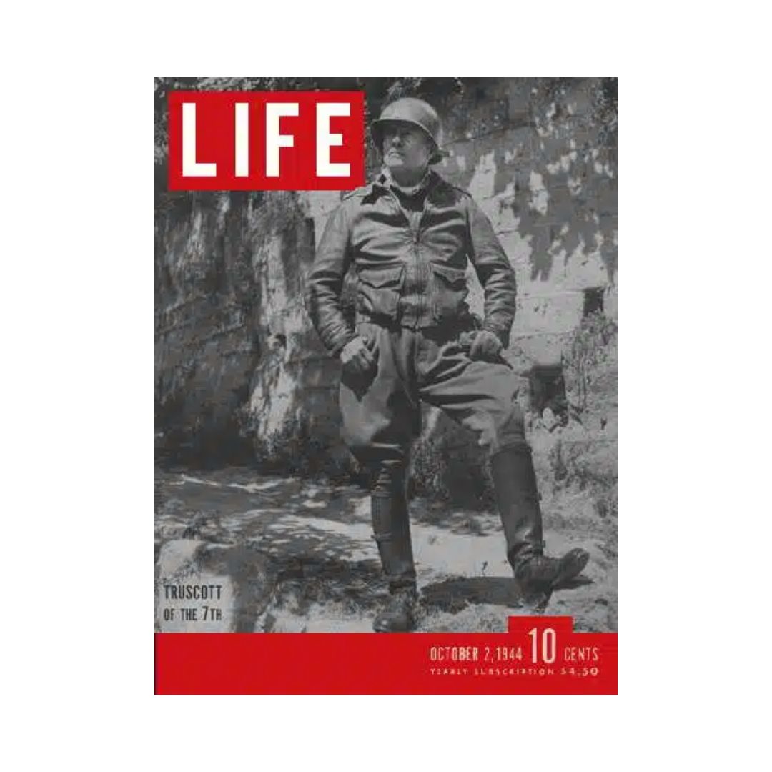 Life Magazine October 2, 1944 Featuring General Lucian Truscott of U.S. 7th Army