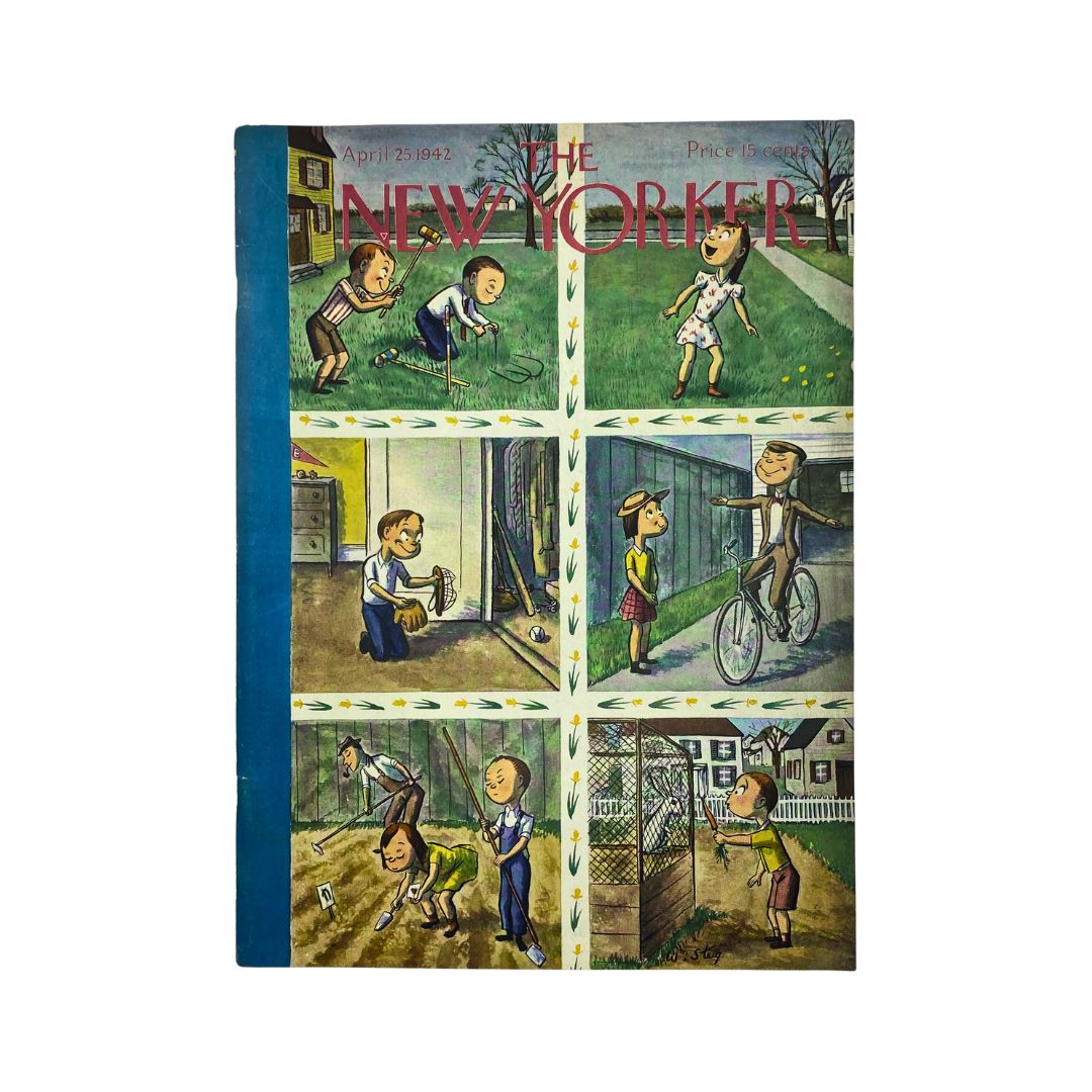 The New Yorker, April 25, 1942: Complete magazine with cover artwork by William Steig, in VG condition