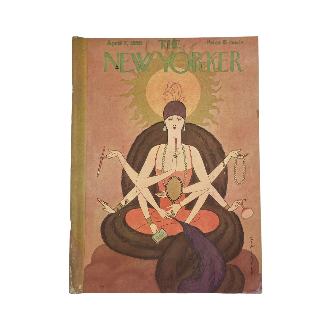 Cover of The New Yorker, April 7, 1928, featuring Rea Irvin
