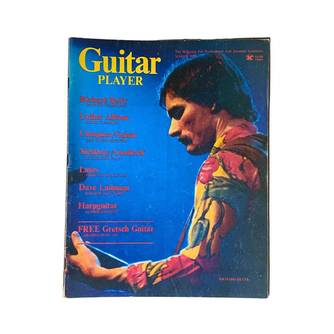 Vintage Guitar Player Magazine March 1976 Vol 10 No. 3 Richard Betts No Label