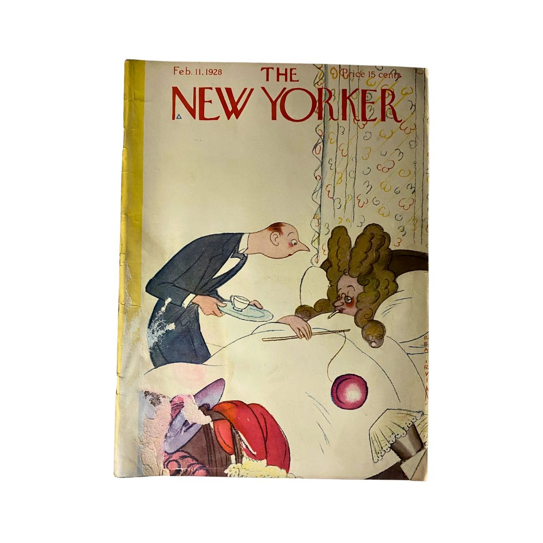 Cover of The New Yorker, February 11, 1928, featuring artwork by Rea Irvin