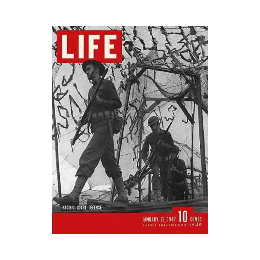 Life Magazine January 12, 1942 Edition Featuring Pacific Coast Defense and WWII Insights