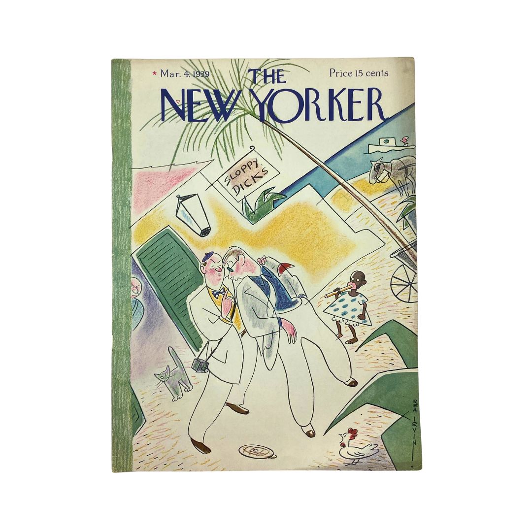 Cover of The New Yorker, March 4, 1939, featuring an illustration by Rea Irvin, VG condition