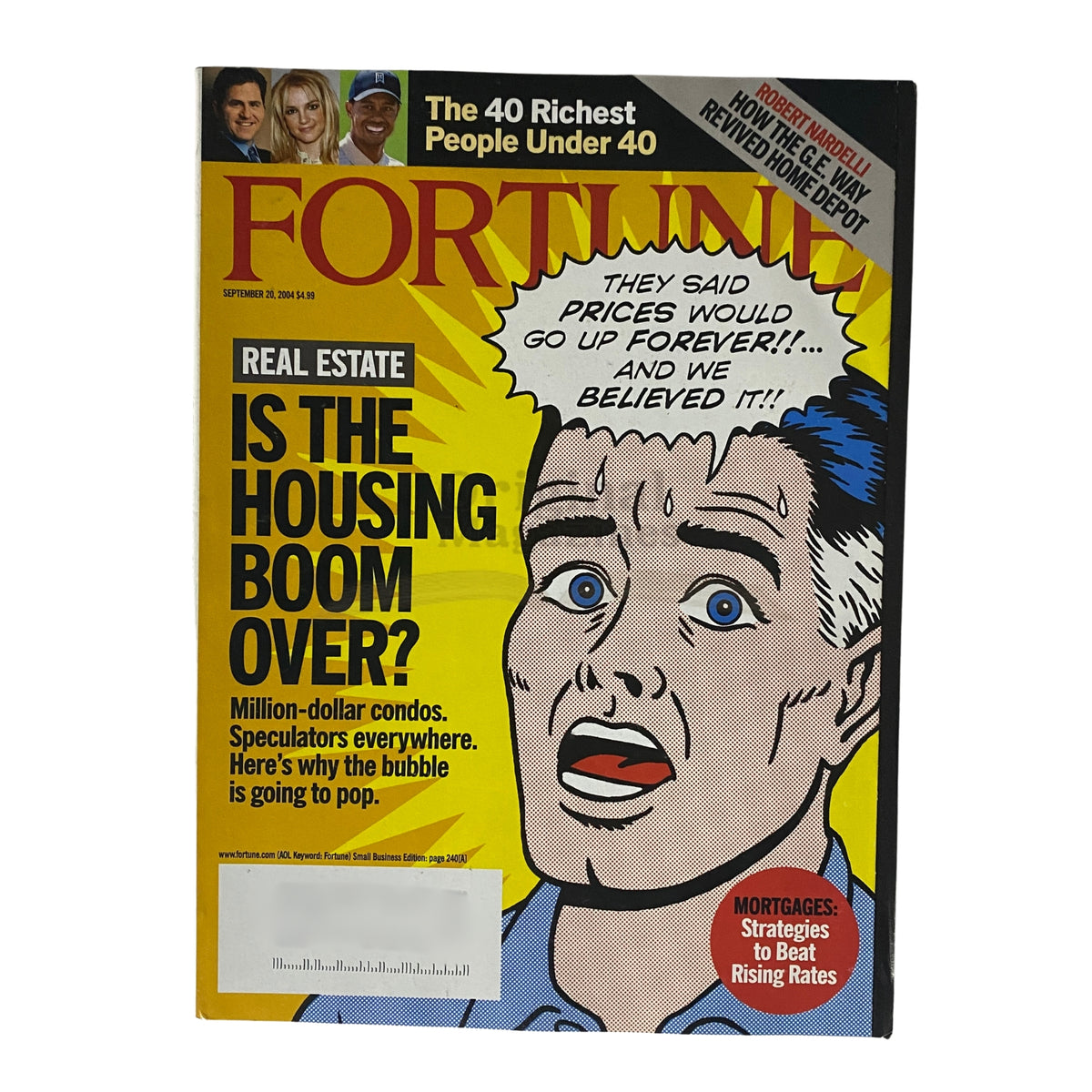 Fortune Magazine September 20, 2004 issue featuring cover story 'Is the Housing Boom Over?' highlighting the real estate market and million-dollar condos.