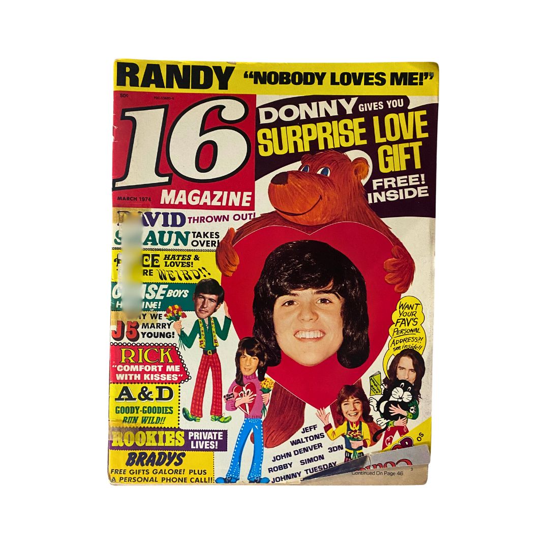 Vintage 16 Magazine March 1974 Randy Mantooth, The Jackson 5 w Poster