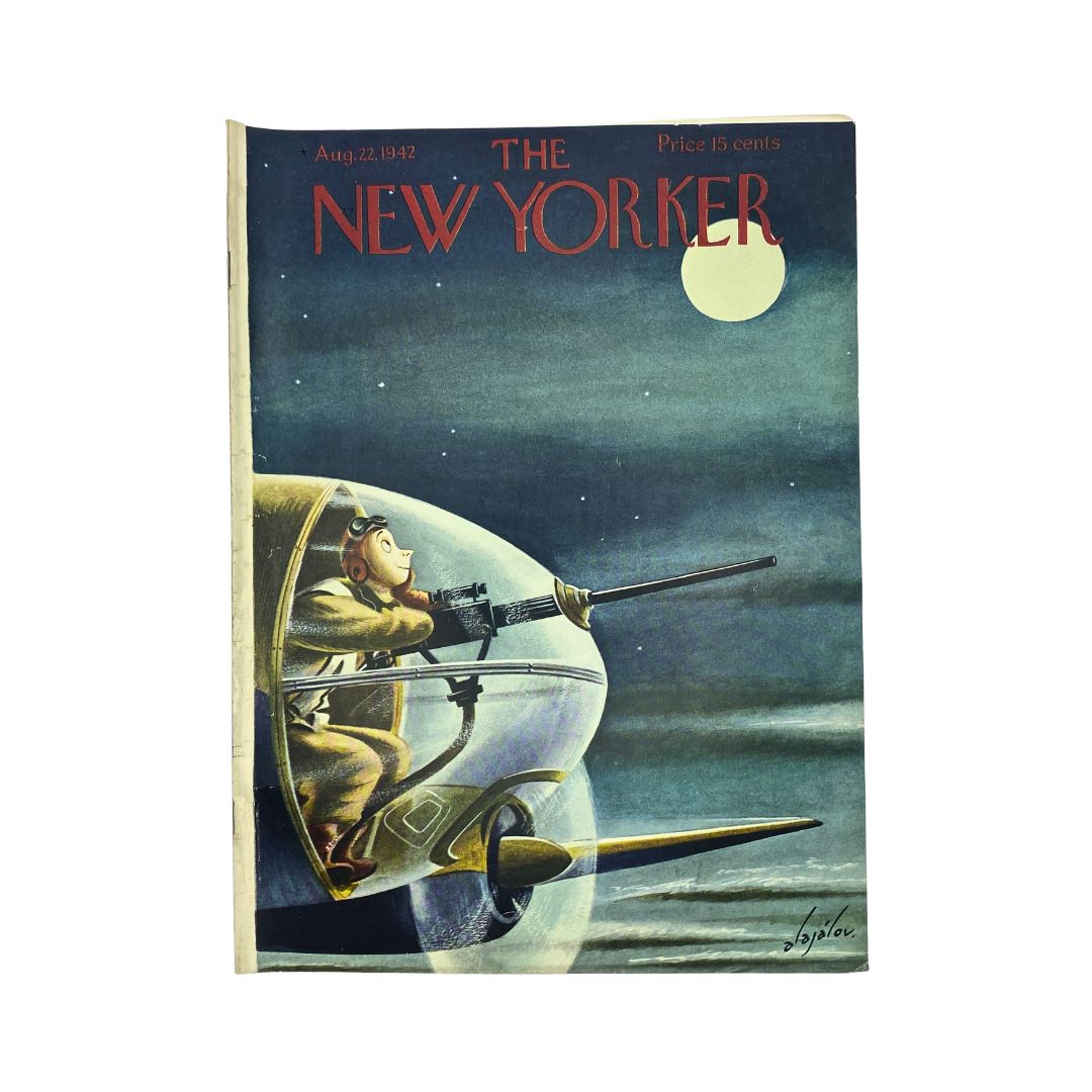 The New Yorker, August 22, 1942: Complete magazine with cover artwork by Constantin Alajalov in VG condition.