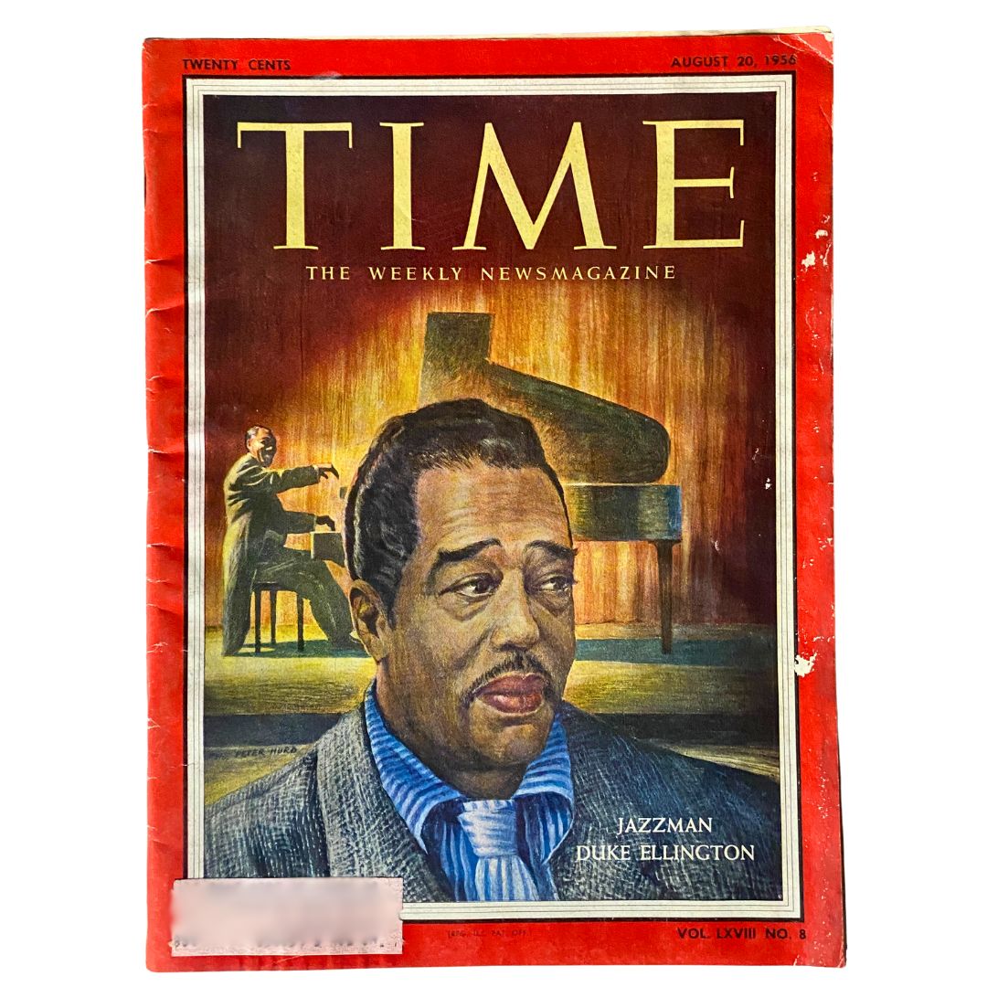 Cover of Time Magazine, August 20, 1956, Vol. 68, No. 8, featuring Jazzman Duke Ellington