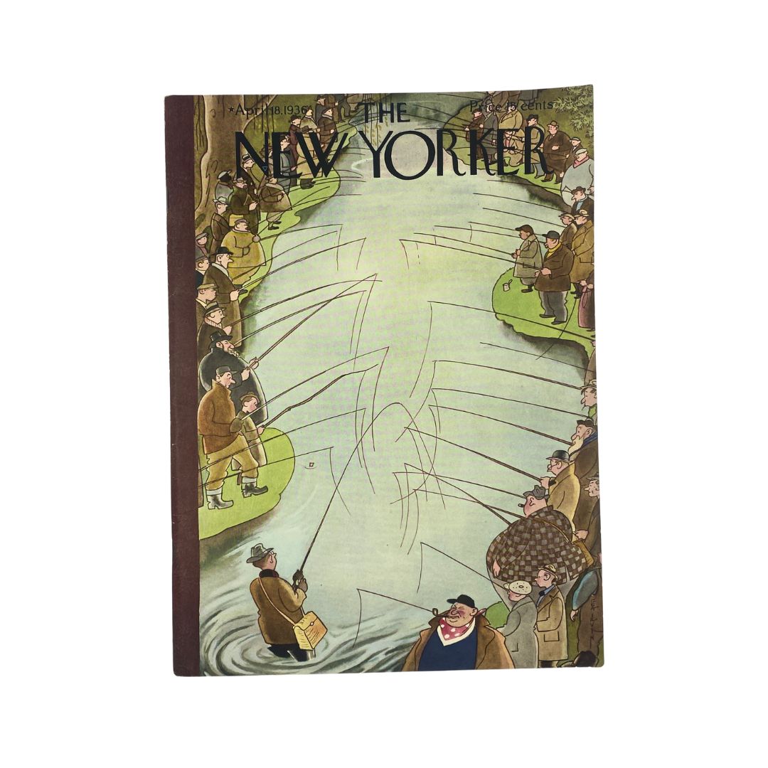 Cover of The New Yorker, April 18, 1936, featuring Rea Irvin, in very good (VG) condition