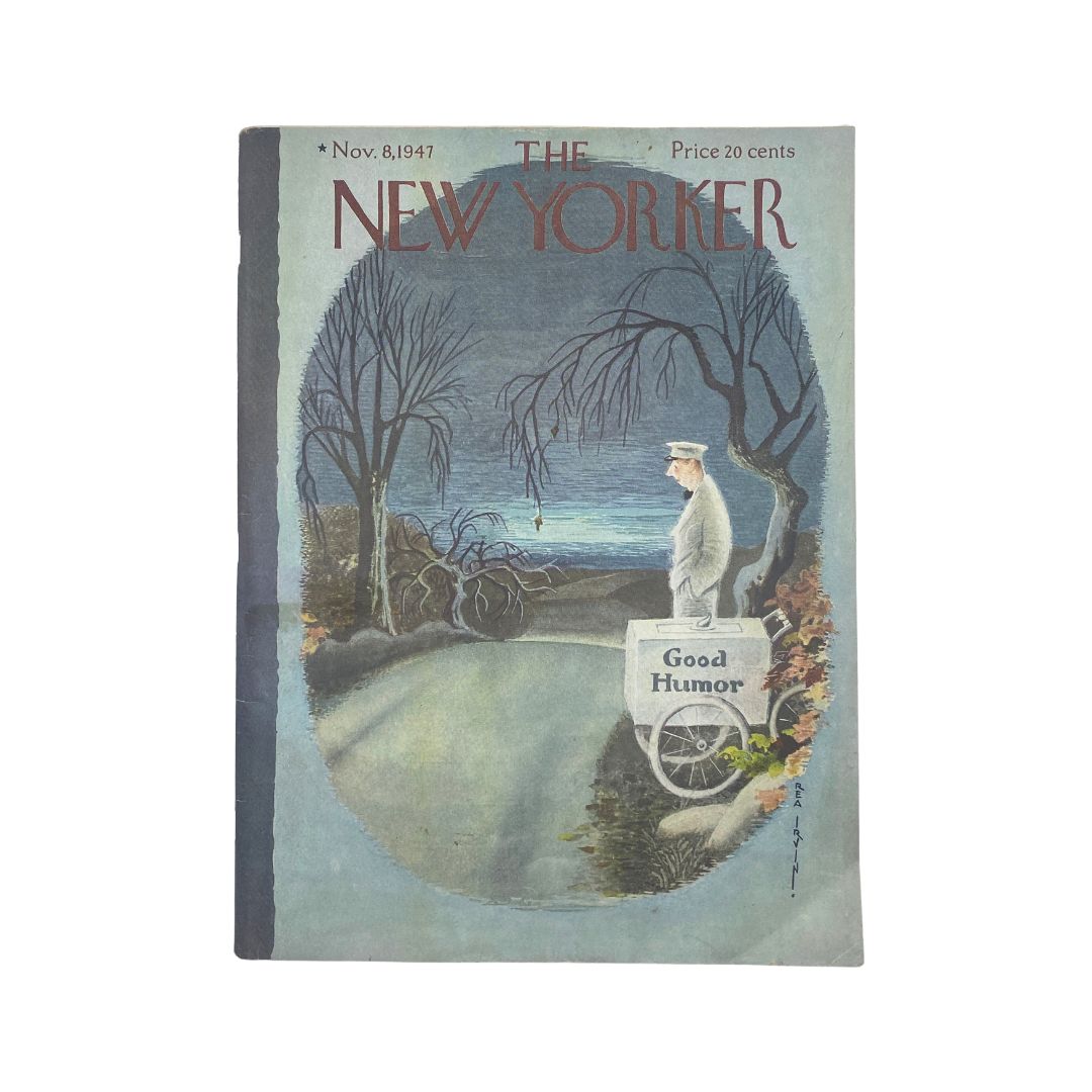The New Yorker, November 8, 1947: Complete magazine with cover artwork by Rea Irvin, in VG condition