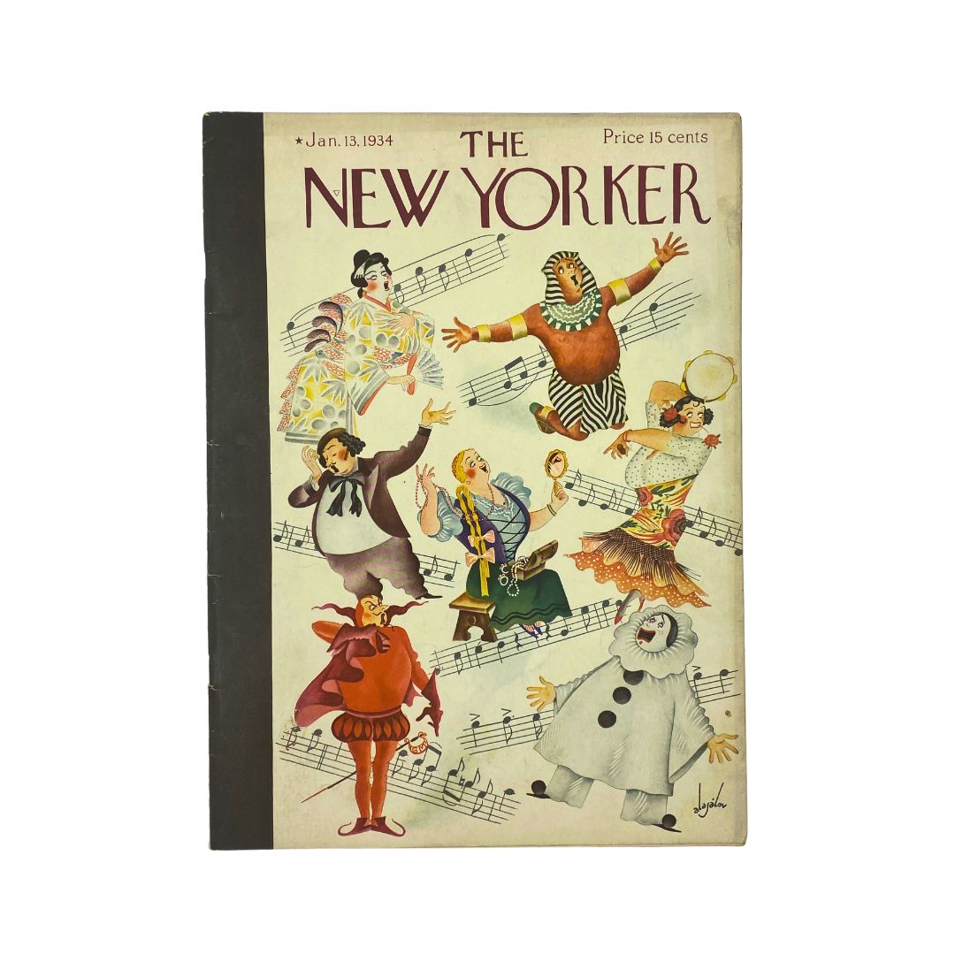 Cover of The New Yorker, January 13, 1934, featuring artwork by Constantin Alajalov