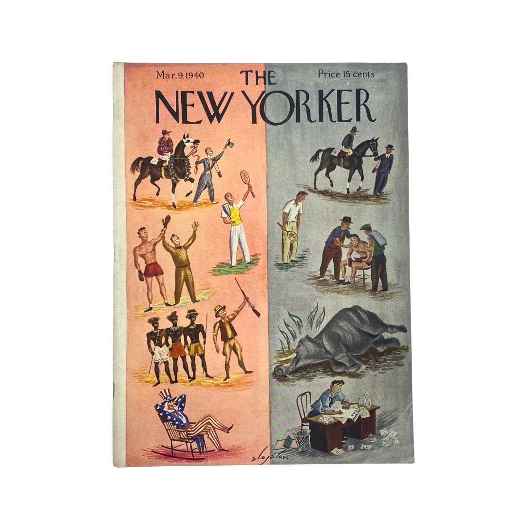 Cover of The New Yorker, March 9, 1940, featuring an illustration by Constantin Alajalov, VG condition