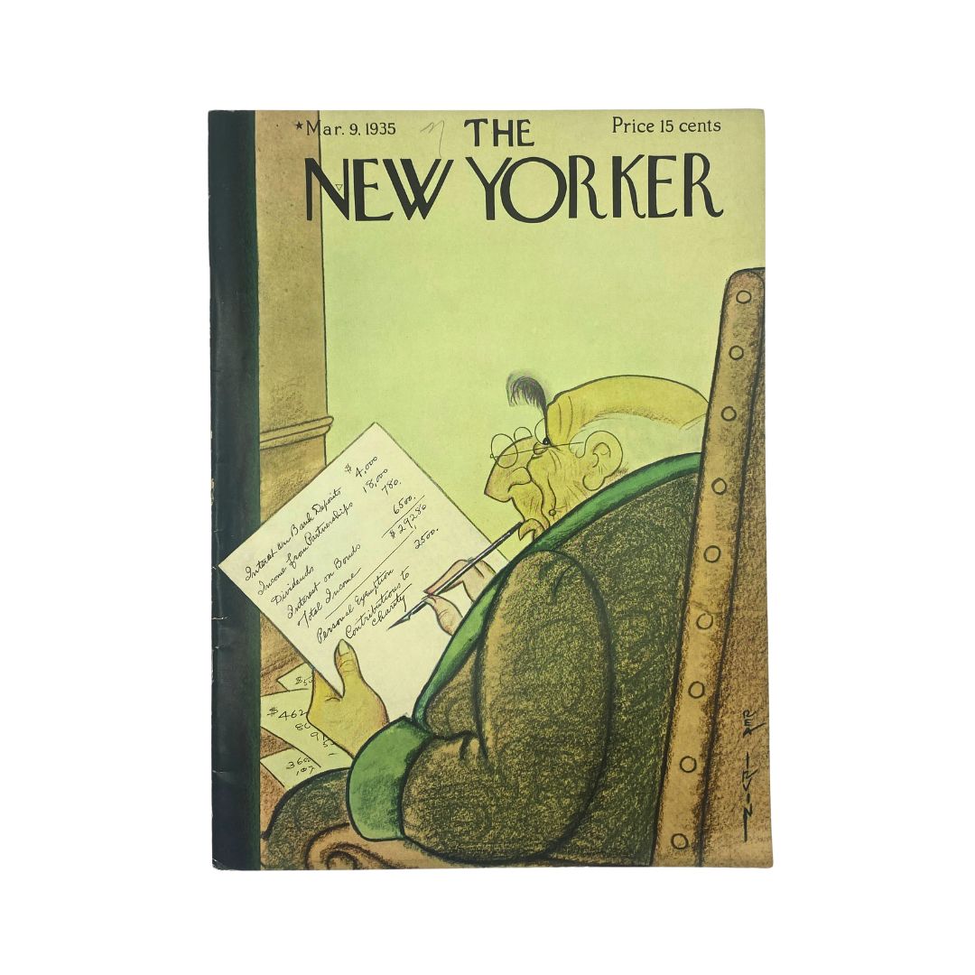 The New Yorker Complete Magazine March 9, 1935 Rea Irvin Cover VG