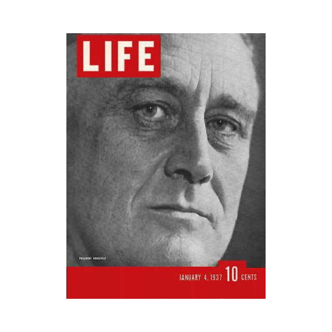 Life Magazine January 4, 1937 - Covering Franklin D. Roosevelt's Leadership and Art Highlights