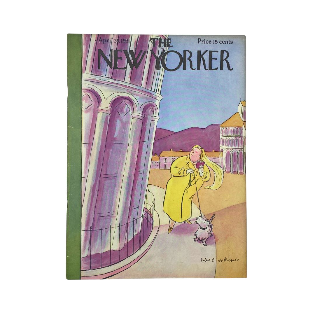 Cover of The New Yorker, April 25, 1931, featuring Helen E. Hokinson, in very good (VG) condition