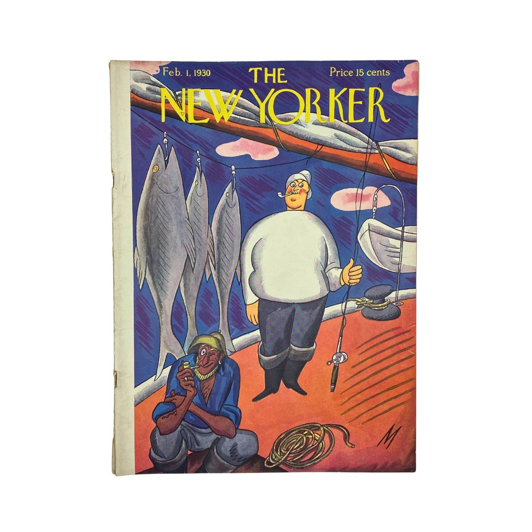 Cover of The New Yorker, February 1, 1930, featuring artwork by Julian de Miskey, in very good (VG) condition