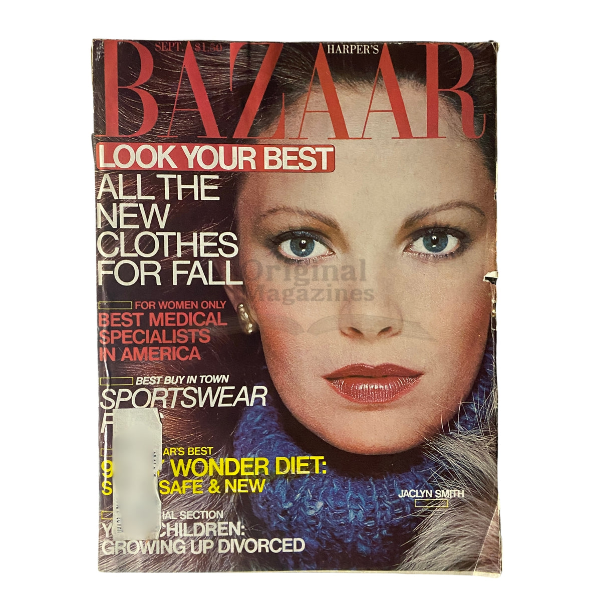 Harper's Bazaar Magazine September 1978 Jaclyn Smith Cover