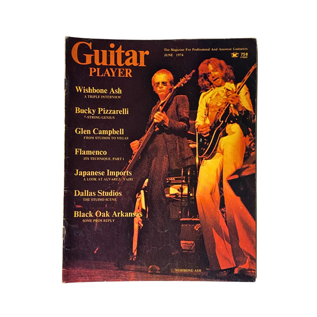 Vintage Guitar Player Magazine June 1974 Vol 8 No. 6 Wishbone Ash No Label