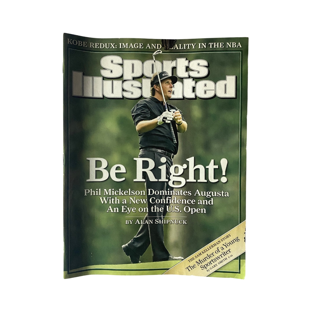 Sports Illustrated April 17, 2006 issue with Phil Mickelson on the cover, showcasing his Masters victory with the title "Be Right!" and byline of Alan Shipnuck.