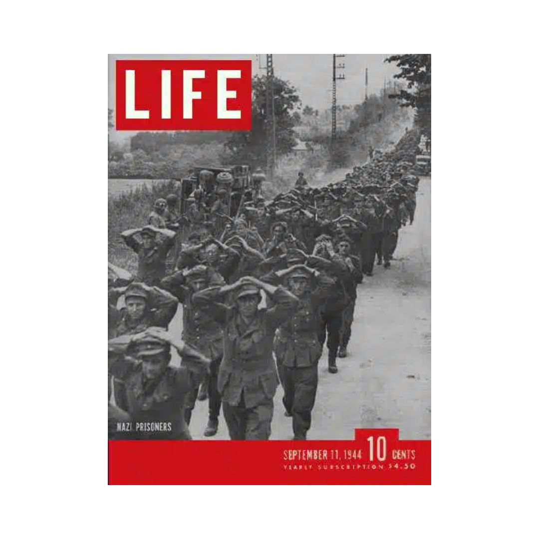 Life Magazine September 11, 1944 - Captured German Nazi Soldiers From WWII, Historical Collector's Item