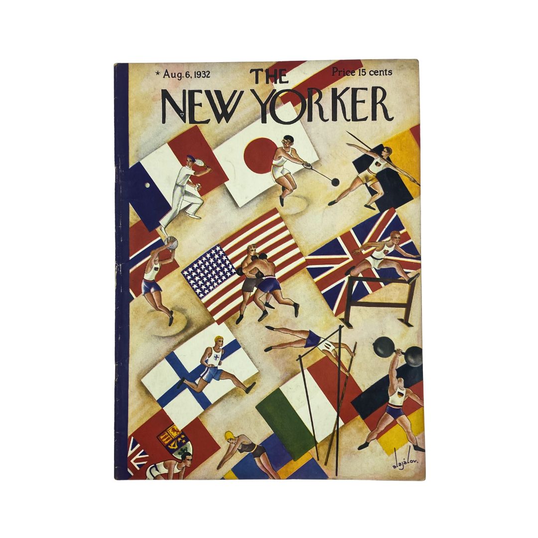 Cover of The New Yorker, August 6, 1932, featuring artwork by Constantin Alajalov, in very good (VG) condition