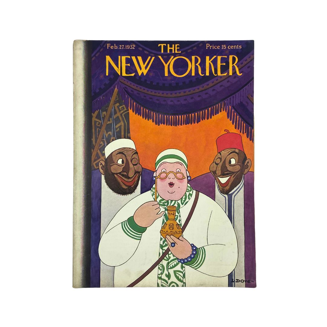 Cover of The New Yorker, February 27, 1932, featuring artwork by Leonard Dove, in very good (VG) condition
