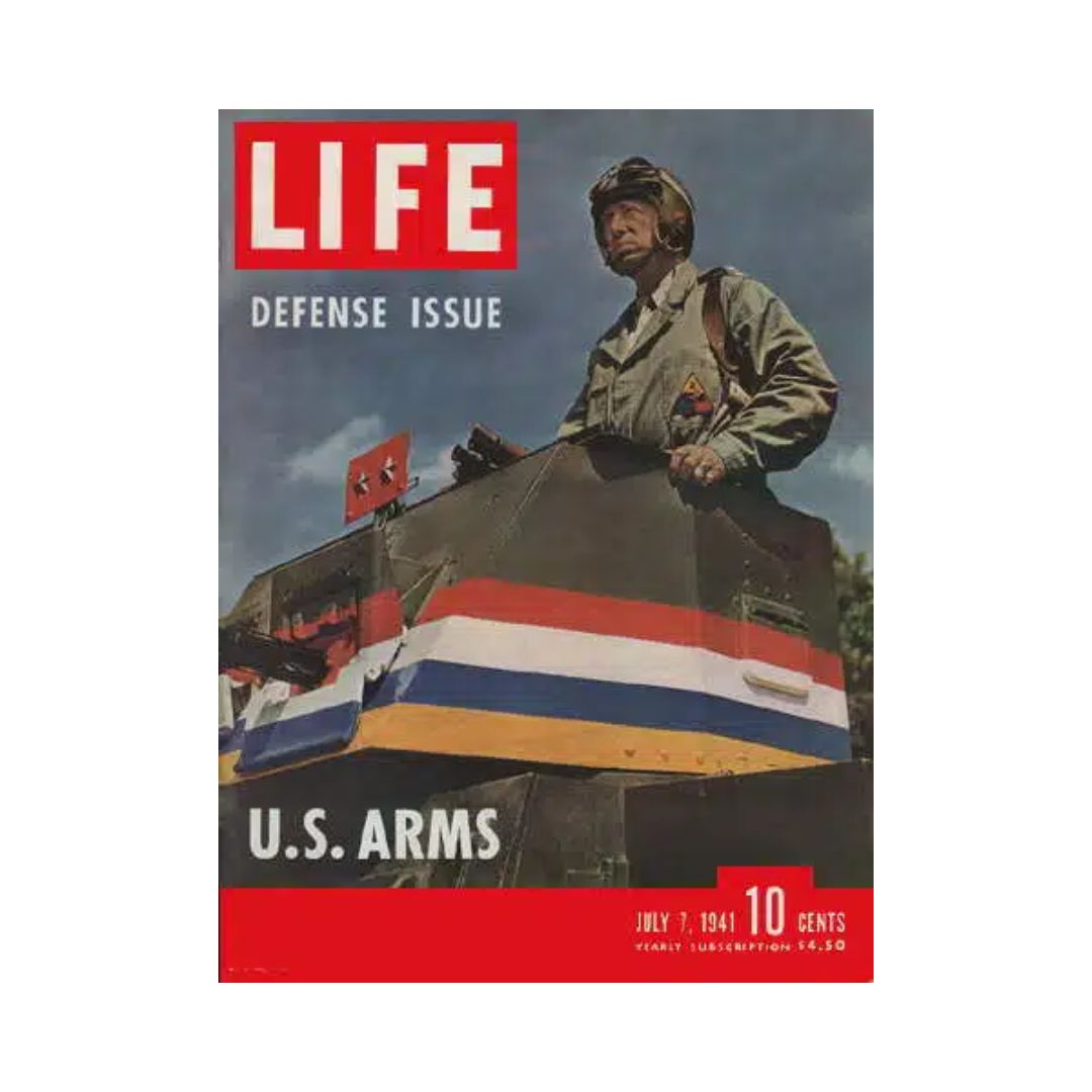 Life Magazine July 7 1941 Featuring General George S. Patton In Tank - WWII Collectible