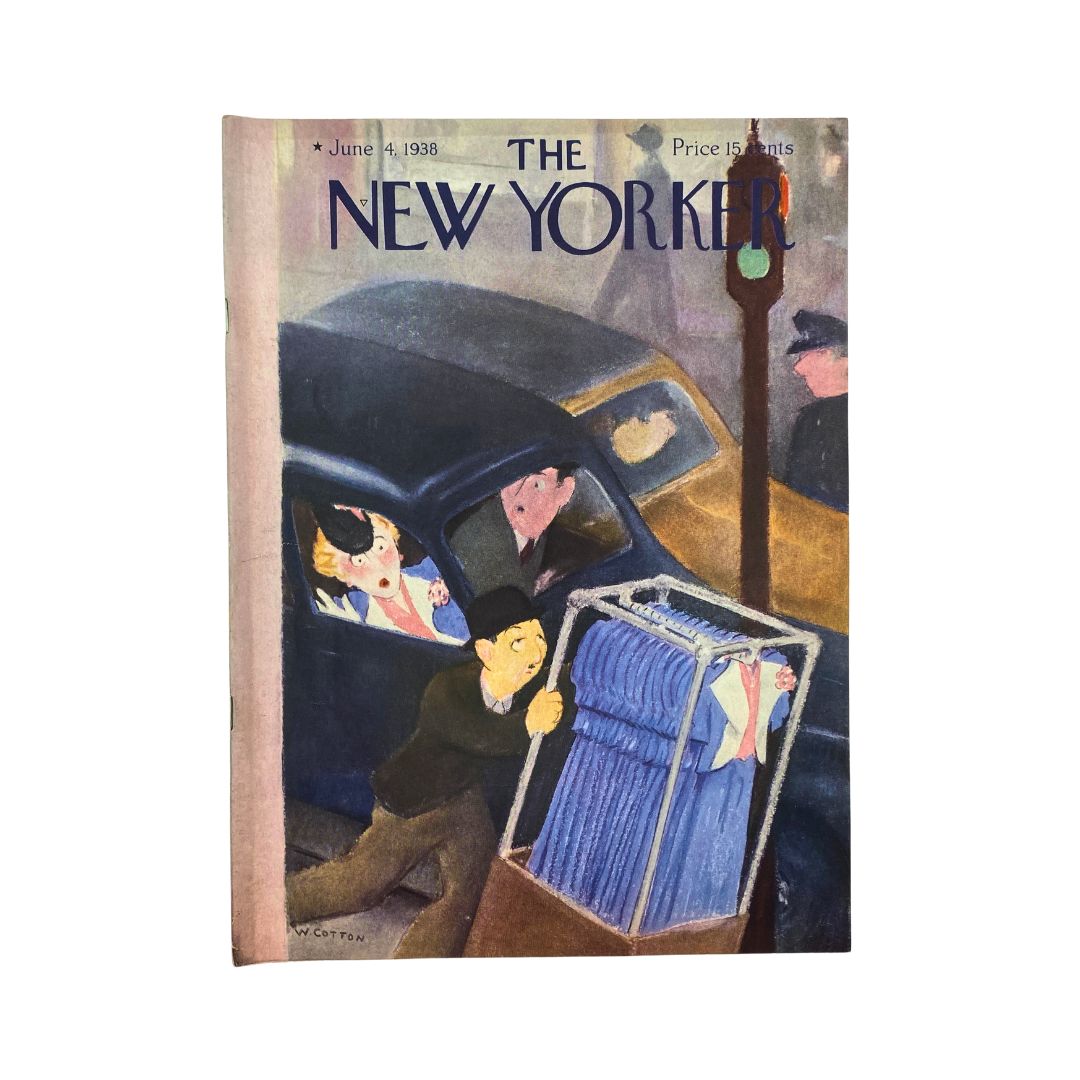 Cover of The New Yorker, June 4, 1938, featuring an illustration by William Cotton, VG condition