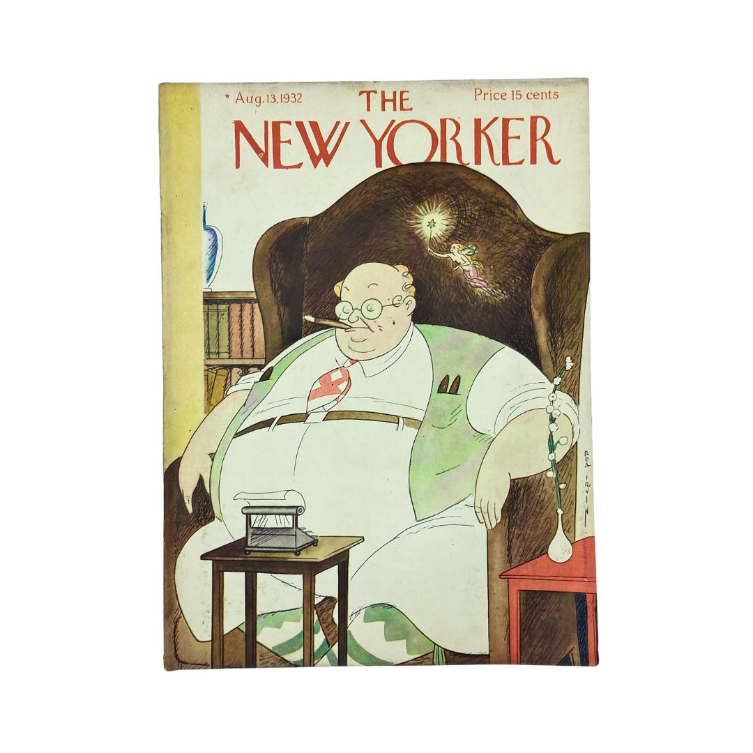 Cover of The New Yorker, August 13, 1932, featuring artwork by Rea Irvin