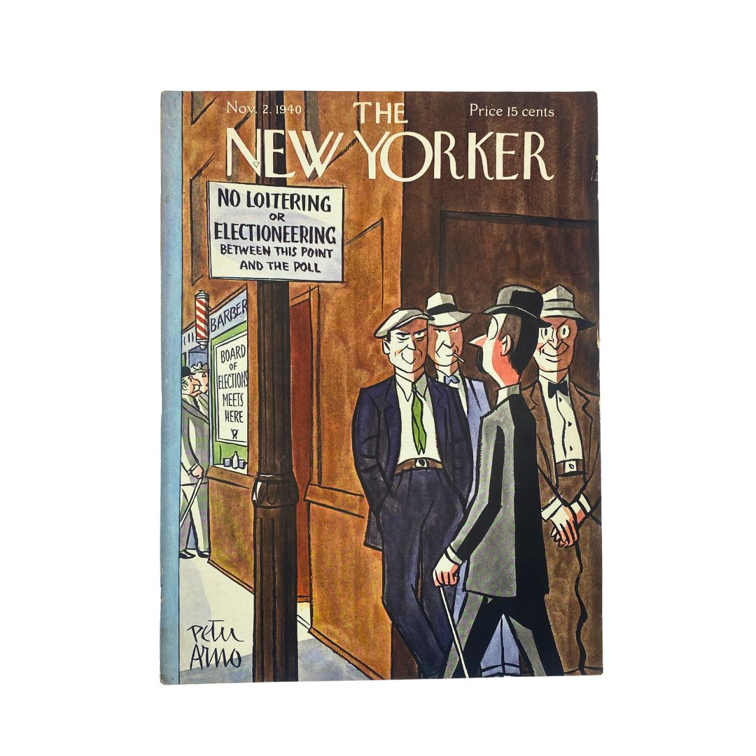 Cover of The New Yorker, November 2, 1940, featuring an illustration by Peter Arno