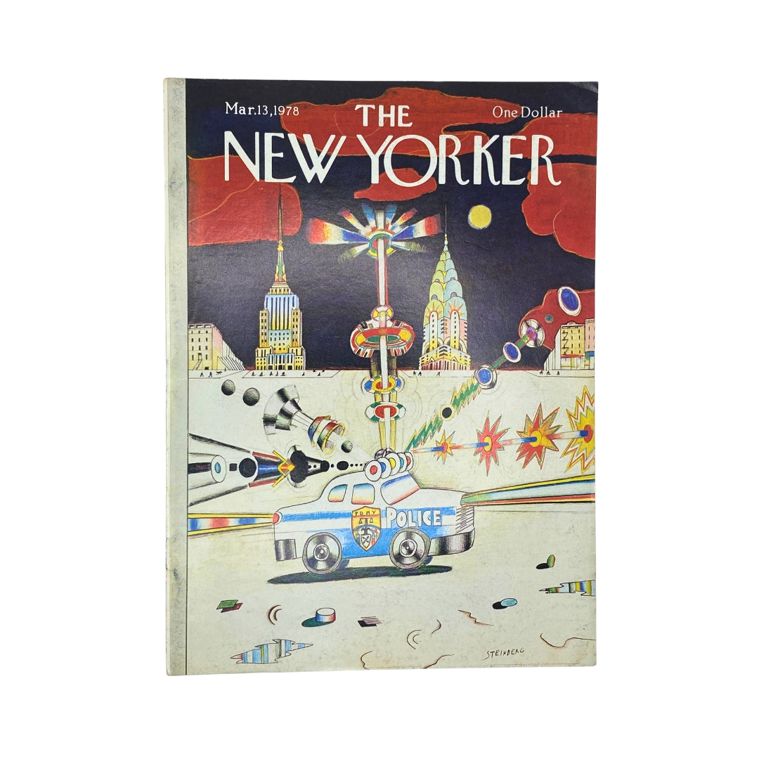 The New Yorker Complete Magazine March 13, 1978 Saul Steinberg Cover VG