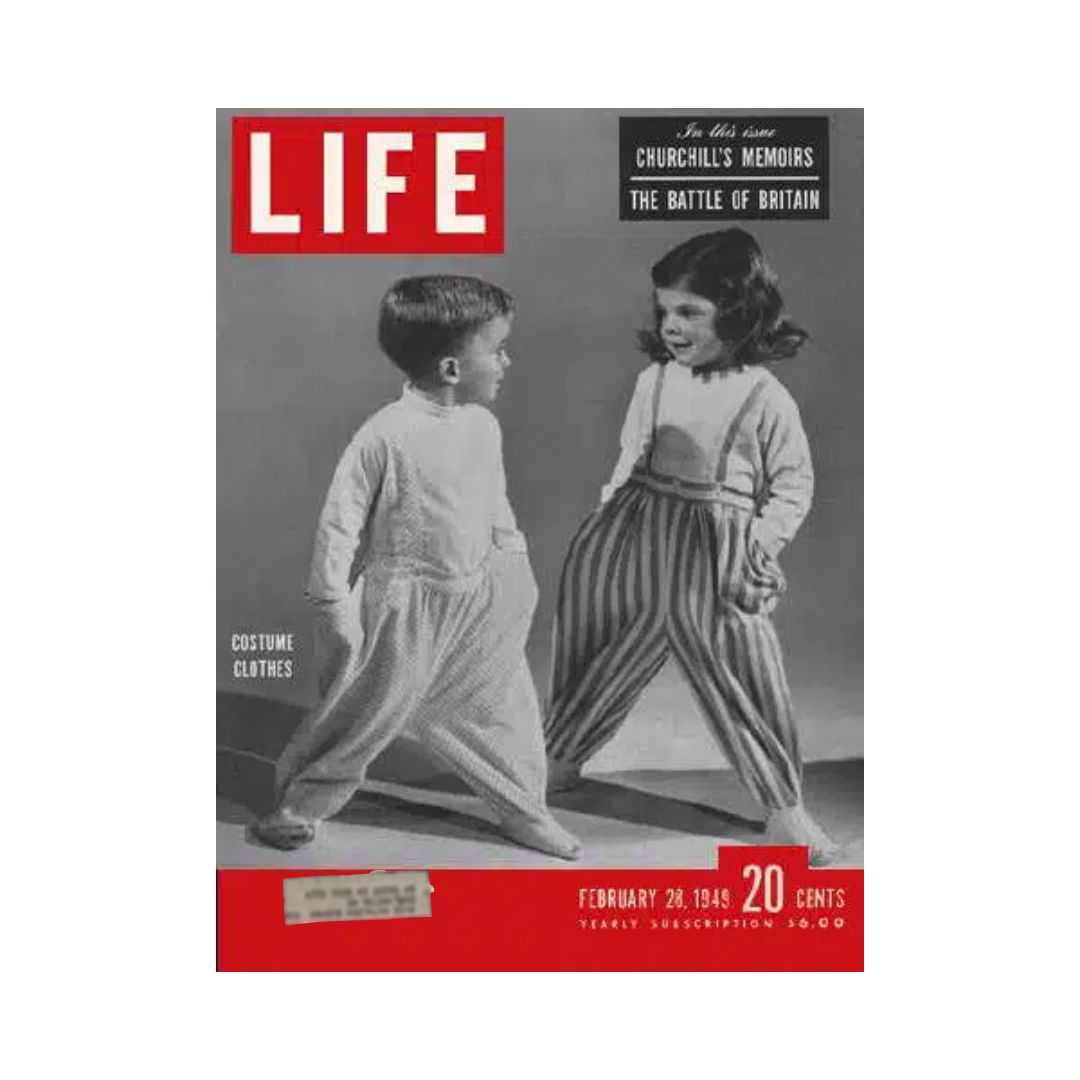Life Magazine February 28, 1949 - Vintage Costume Fashion Trends and Iconic Events