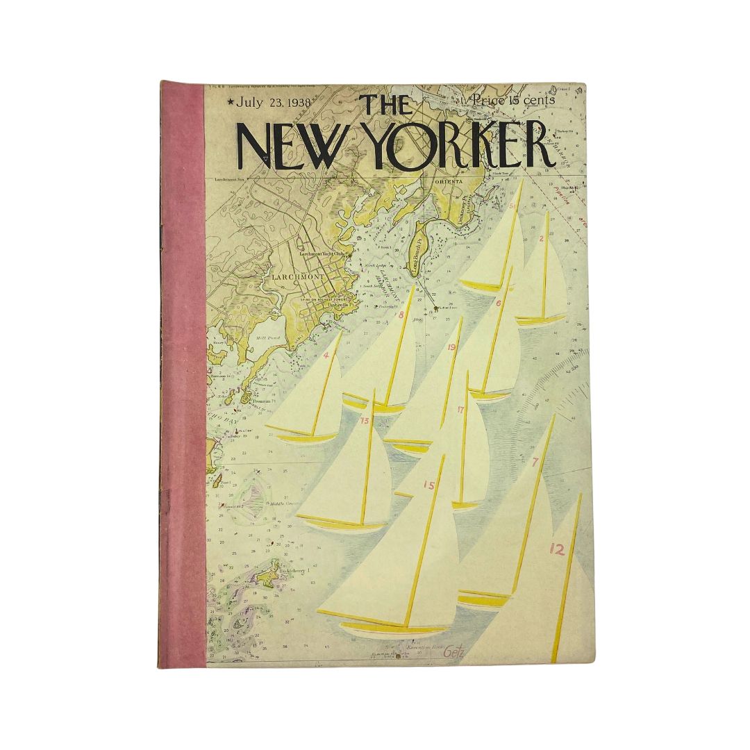Cover of The New Yorker, July 23, 1938, featuring artwork by Arthur Getz, in very good (VG) condition