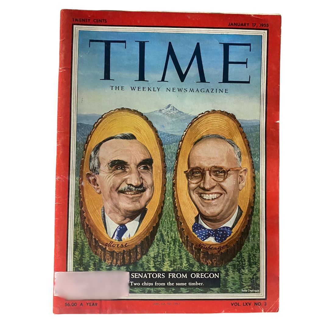 Vintage Time Magazine January 17, 1955 Vol 65 No. 3 The Senators from Oregon