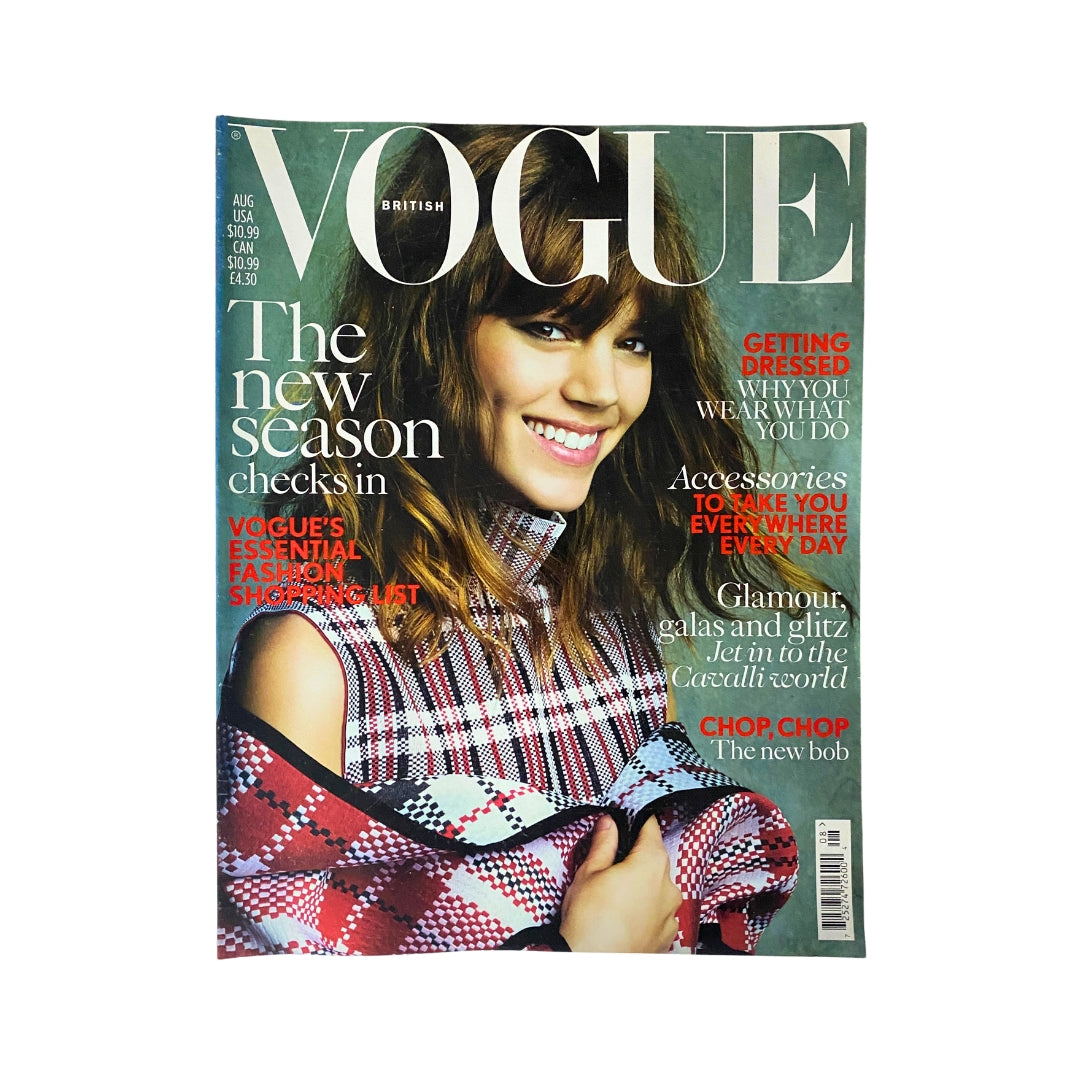 Vogue UK Magazine August 2013 cover featuring Freja Beha Erichsen, showcasing fashion trends for the new season.