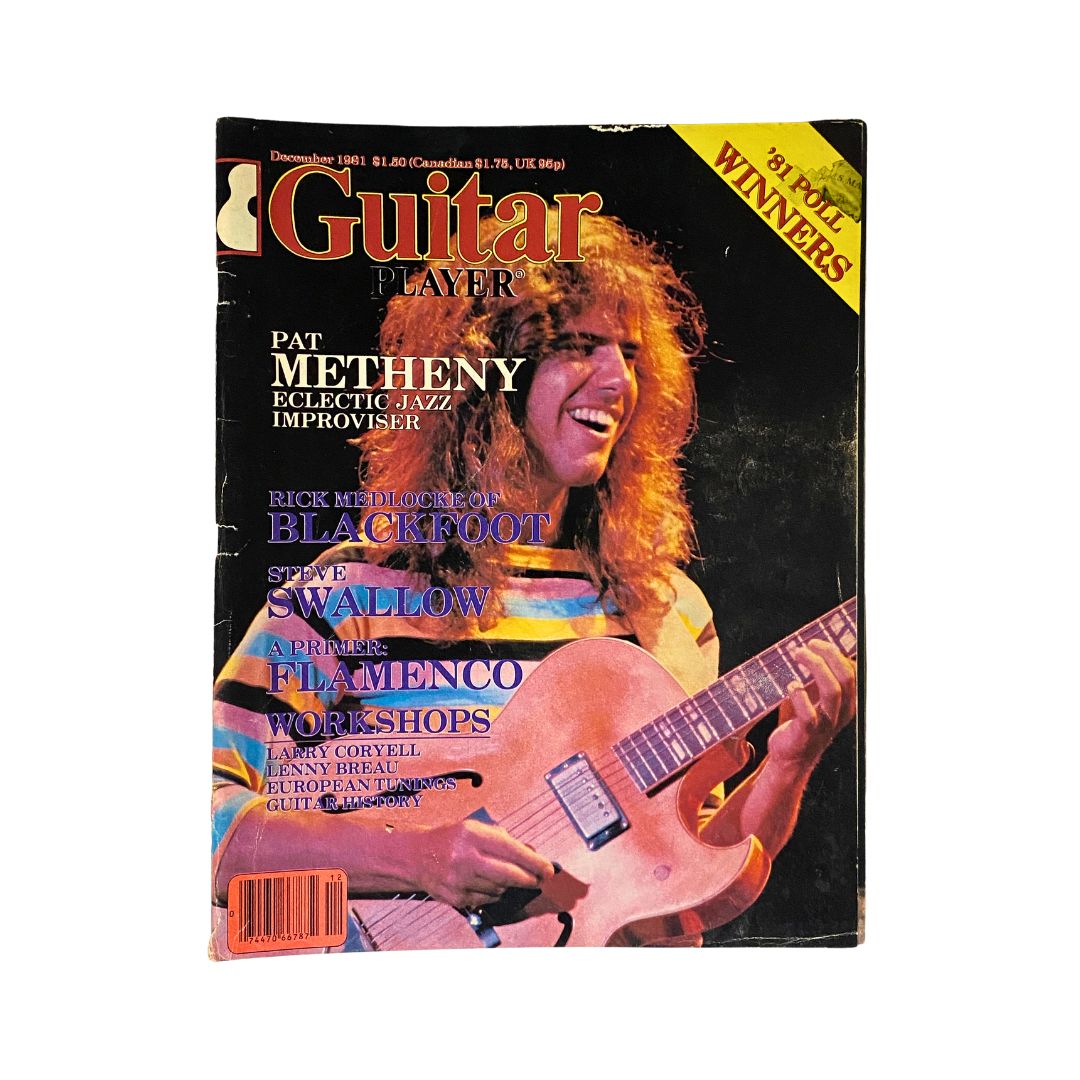 Vintage Guitar Player Magazine December 1981 Pat Metheny, Rick Medlocke No Label