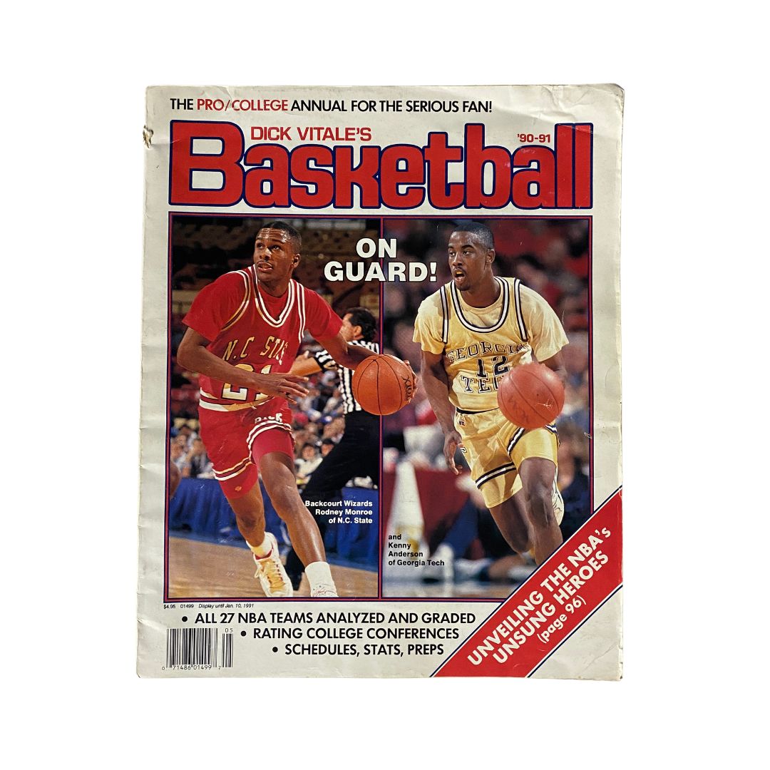 Dick Vitale's Basketball Magazine 1990-1991 Rodney Monroe, Anderson No Label