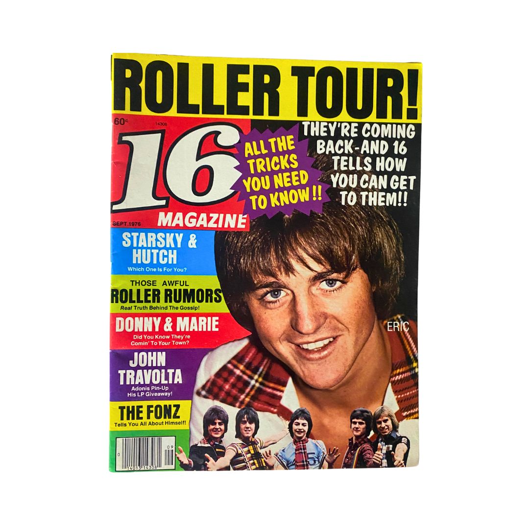 Vintage 16 Magazine September 1976 Henry "Fonzie" Winkler VG w Poster No Label