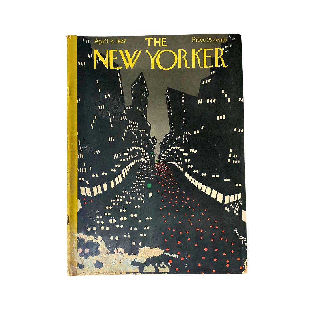 Cover of The New Yorker, April 2, 1927, featuring Matias Santoyo