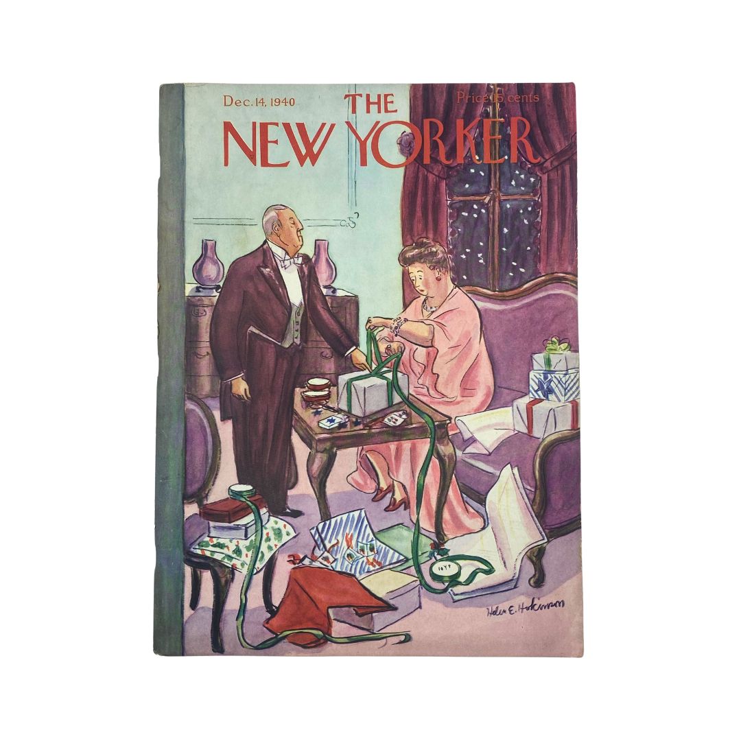 Cover of The New Yorker, December 14, 1940, featuring artwork by Helen E. Hokinson, in very good (VG) condition