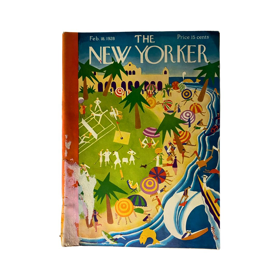 Cover of The New Yorker, February 18, 1928, featuring artwork by Theodore Haupt