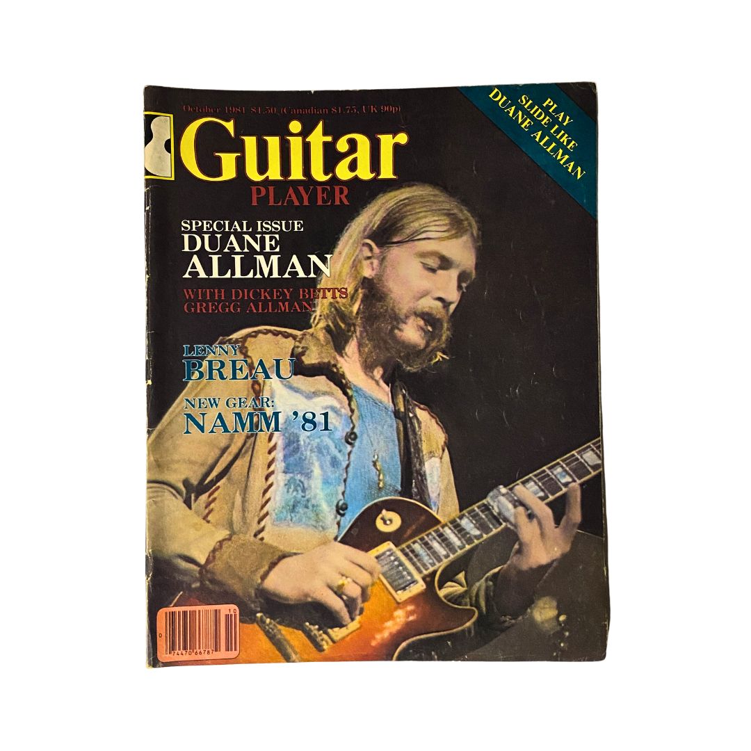 Vintage Guitar Player Magazine, October 1981: Duane Allman featured in a special issue.