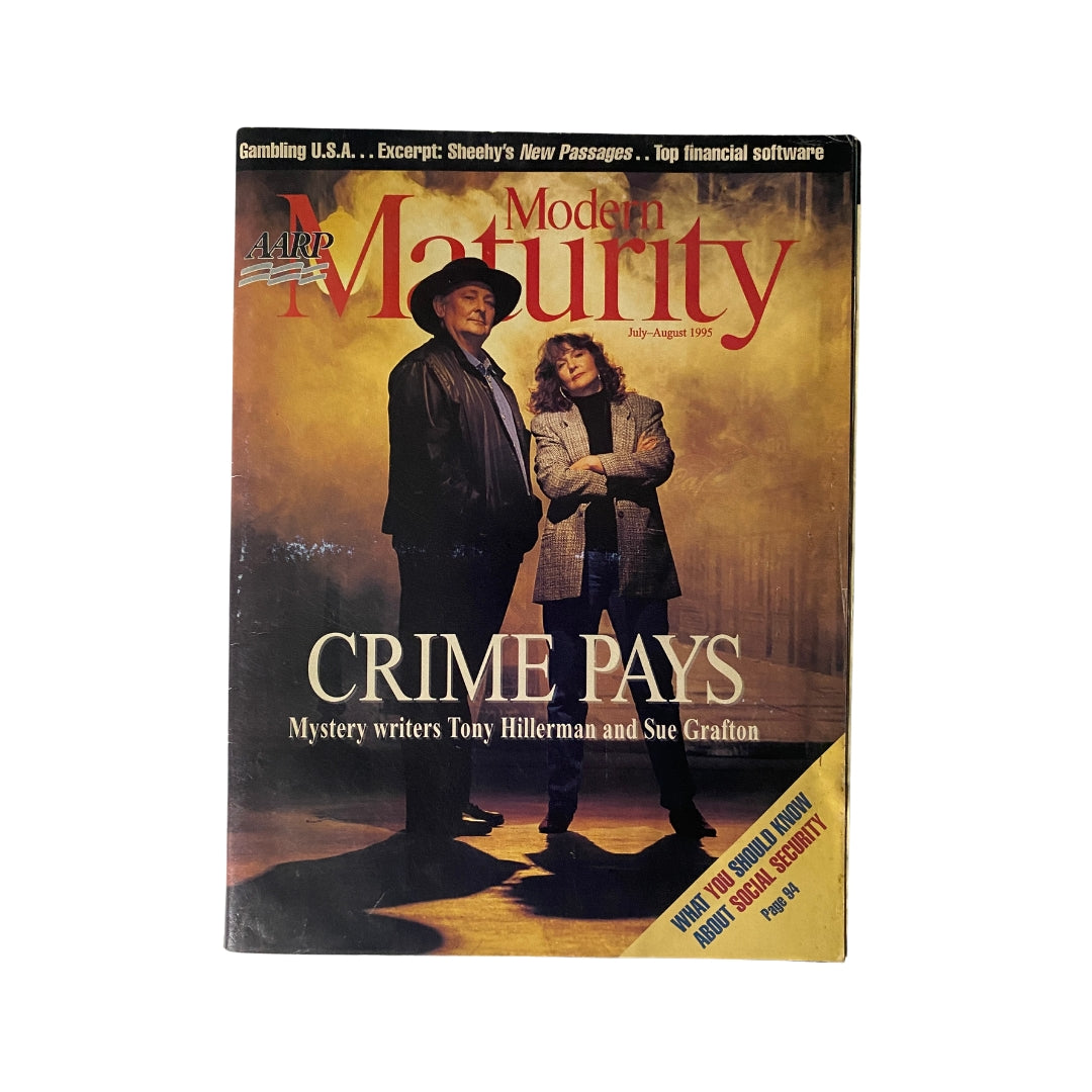 Modern Maturity Magazine July-August 1995 Tony Hillerman and Sue Grafton