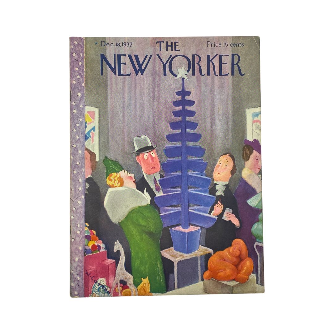 Cover of The New Yorker, December 18, 1937, featuring artwork by William Cotton, in very good (VG) condition