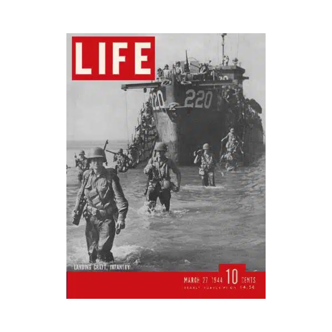 Life Magazine March 27, 1944 - LCI 220 Landing Craft Infantry World War II Historical Issue